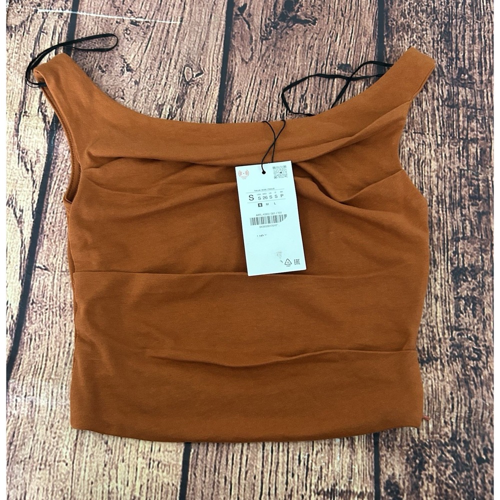 Zara Womens Draped Tank Top Small Sleeveless Flowy Casual Blouse